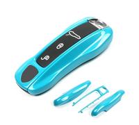 Aojezoor Miami Blue Key Fob Cover Compatible with Porsche Key Shell Key Fob Shell Replacement Compatible with Porsche Cayenne Panamera 911 718 Macan Boxster Cayman