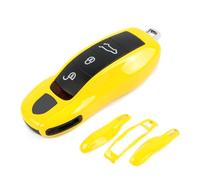 Aojezoor Racing Yellow Key Fob Cover Compatible with Porsche Key Shell Key Fob Shell Replacement Compatible with Porsche Cayenne Panamera 911 718 Macan Boxster Cayman Old Style