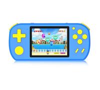 Aojiao Handheld Games Consoles for Kids Preloaded 218 Retro Video Games, Portable Travel Toys for Ages 4-13 with Rechargeable Battery 3.0" HD Screen, Mini Gaming Player Gifts for Boys Girls, Blue