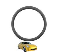 Aojiek Suede Steering Wheel Cover for 350Z/Z33 2003-2008 Round Shape Non-Slip Leather with Silicone Inner Ring Breathable Car Interiors Black,A