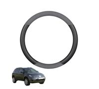 Aojiek Suede Steering Wheel Cover for Murano 2003-2007 Round Shape Non-Slip Leather with Silicone Inner Ring Breathable Car Interiors Black,B+Leather
