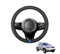 Aojiek Suede Steering Wheel Cover for Murano Z51 2008-2014 Round Shape Non-Slip Leather with Silicone Inner Ring Breathable Car Interiors Black,E-Blue