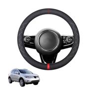 Aojiek Suede Steering Wheel Cover for Murano Z51 2008-2014 Round Shape Non-Slip Leather with Silicone Inner Ring Breathable Car Interiors Black,D-Red