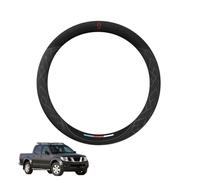 Aojiek Suede Steering Wheel Cover for Navara D40 2004-2014 Round Shape Non-Slip Leather with Silicone Inner Ring Breathable Car Interiors Black,G
