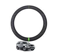 Aojiek Suede Steering Wheel Cover for Pathfinder R51 2005-2019 Round Shape Non-Slip Leather with Silicone Inner Ring Breathable Car Interiors Black,F-Green