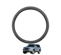 Aojiek Suede Steering Wheel Cover for Patrol Y61 1997-2009 Round Shape Non-Slip Leather with Silicone Inner Ring Breathable Car Interiors Black,A