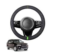 Aojiek Suede Steering Wheel Cover for Territory SX SY 2004-2011 Round Shape Non-Slip Leather with Silicone Inner Ring Breathable Car Interiors Black,F-Green