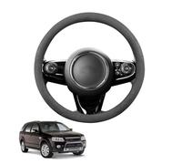 Aojiek Suede Steering Wheel Cover for Territory SX SY 2004-2011 Round Shape Non-Slip Leather with Silicone Inner Ring Breathable Car Interiors Black,A