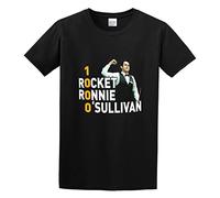 AOJIEXIAO 1000 Rocket Ronnie O'sullivan Snooker Men Simple Tshirt Black M