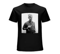 AOJIEXIAO Men Short Sleeve T-Shirt Anthony Bourdain Middle Finger T Shirt Black M