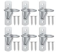 AojSup 6 Pcs Bucket Hooks for Horses Metal Equestrian Water Bucket Hook Hangers Horse Stalls Feed Barn Farmhouse Supplies, Black