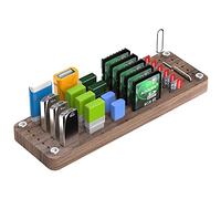 AOJUE Wooden Memory Card Case TF Cards box and usb drive/SD card holder desk,Micro SD Card Case,Memory Card Case, Memory Card Carrying Case-AJSNH01M