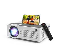 Aokang Projector, Mini Projector 1080P Full HD Supported, Portable Outdoor Movie Projector Compatible with Smartphone,TV Stick, PS4 & X-Box, PC, Smartphone/Tablet, USB TF, White.