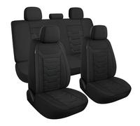 AOKAOK 3D Air-Mesh Car Seat Covers Full Set, Breathable and Split Bench Compatible Seat Covers for Cars, Universal Car Interior Covers for Most Cars Sedan Truck SUV(Black)