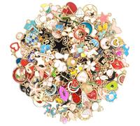 Aokbean 200pcs Gold Plated Jewelry Charms for DIY Jewelry Making,Crafts