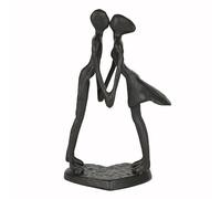 Aokeleilei Couple Statue, Couple Sculptures Cast Iron Gift for Anniversaries Wedding Birthday Valentines, Small Modern Abstract Figurine Decor, Metal Statues for Home Decor, Lovers Statues for Her