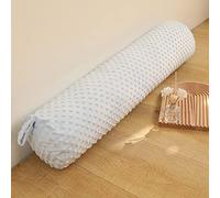 AOKELI Long Bolster Pillow, Soft Round Bolster Pillow for Pregnancy Maternity Support, Comfy Cuddly Full Body Neck Pillow, Washable Removable Pillow Case
