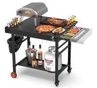 AOKEMAi Grill Table for Ooni Pizza Oven Accessories, Ninja Pizza Oven Table