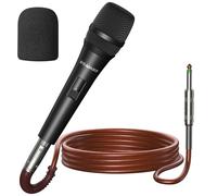 Aokeo Dynamic Microphones XLR,A450 Karaoke Microphone for Singing with Foam Cover and 5m XLR Cable.Handheld Mic Compatible for Speaker,Machine, Amp,Mixer Speech