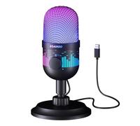 Aokeo Gaming Microphone, USB Computer Microphone for PC, Mac, PS4/5, Condenser Podcast Mic for Studio Recording, for Streaming Podcast YouTube, with Led Light