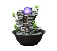 AOKFOX Tabletop Fountain House Decor Waterfall Fountain with Color-Changing LED Light for Office, Living Room, or Bedroom,Relaxing Indoor Tabletop Water Fountain(2815)