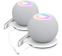 Aokicase Compatible with Apple HomePod Mini Holder Wall Mount Stand Accessories with Integrated Cable Management, Speaker Accessories Rack (Apple HomePod Mini, White) 2 Pieces