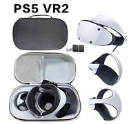 Aokicase Hard Shell Case for PlayStation VR2 All-in-One VR Gaming Headset and Touch Controller, Portable Travel Case Storage Bag with Shoulder Strap (PS VR2, Black) JY-582