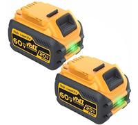 Aokicase Replacement Battery for Dewalt 20V/60V, Compatible with DCB200/DCB203/DCB204/DCB205/DCB206/DCB209/DCB180/DCB182/DCB183/DCB184/DCB185/DCB606/DCB609 (9 0000mah2 Packs) Yellow