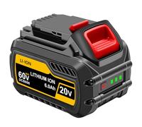 Aokicase Replacement Battery for Dewalt 20V/60V, Compatible with DCB200/DCB203/DCB204/DCB205/DCB206/DCB209/DCB180/DCB182/DCB183/DCB184/DCB185/DCB606/DCB609 (4) 500mah,1 pack,black