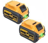 Aokicase Replacement Battery for Dewalt 20V/60V, Compatible with DCB200/DCB203/DCB204/DCB205/DCB206/DCB209/DCB180/DCB182/DCB183/DCB184/DCB185/DCB606/DCB609 (6) 0000mah2 Packs) Yellow