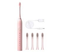 AOKID Electric Toothbrush,Sonic Toothbrush,6 Modes 45000vpm with Smart Timers,Portable Fast Rechargeable Power IPX7 Waterproofs Electric Toothbrush for Women Men wuth Travel Pink