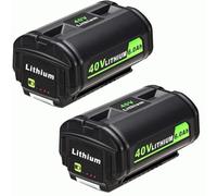 Aokikeisu 40V / 6.0Ah Lithium Replacement Battery for All Ryobi, 40V Battery Compatible with Ryobi OP4050 Cordless Power Tools (6000mAh) - 2 Pack