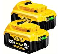 Aokikeisu Replacement for Dewalt 20V MAX Battery 3000mAh Compatible with DCB205 DCB206 DCB200 DCB203 DCB201 DCB204 Replacement for Dewalt 20 V Lithium Battery（3000mAh，2 Pack）