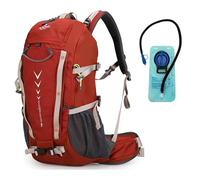 Aoking, backpack for hiking/climbing, 40L, YJN79807+water bladder 2 liters, standard elements: removable airflow mesh board, waterproof, SOS whistle, rain cover