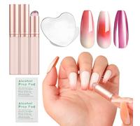Aokitec 14PCS Silicone Nail Brush Set for Gel Nail Polish - Reusable Nail Brushes for Chrome Nail Powder, Nail Art Tools for Ombre Nail Art Nail Stamping Mirror Effect, DIY Gel Nails Art Easily