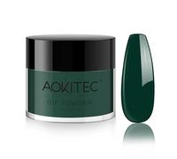 Aokitec 28 g Dip Powder, Forest Green/Pigment Pro Dark Green Nail Powder for Long-lasting Dip Nails Acrylic Dip Powder for Nail Art Starter & Pro., Easy to Use, Quick Air Dry