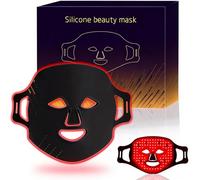 Aokitec 7 Color LED Face Mask with 120 Light Beads for Skincare | Red light therapy mask with rechargeable design helps support skin rejuvenation, hydration and wrinkle care with 7 modes