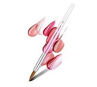 Aokitec Acrylic Nail Brush for Acrylic Powder, 20# Nail Brush for Acrylic Application, 100% Oval Kolinsky Sable Nail Brush, Nail Art Painting Tool