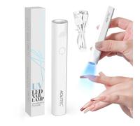 Aokitec Handheld UV Lamps for Gel Nails - LED Nail Lamp for Gel Nail Stickers Portable Nail Dryer for Gel Polish Nail Glue Semi-cured Gel Nail Strips Quick Dry for Toe Nails Home Salon Travel Mani Use