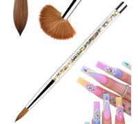 Aokitec Kolinsky Acrylic Nail Brush #18 Sable Acrylic Brush Wood Nail Art Brush for Acrylic Application Polygel Brush Nail Art Manicure Tool