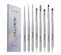 Aokitec Nail Art Brushes Set-8Pcs Nail Art Design Pen Painting Nail Tools for Nail Extension Builder Nail Gel Nail Gel Polish,Nail Brush Dotting Pens Nail Art Kit DIY Manicure at Home Gifts for Women