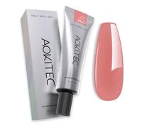 Aokitec Poly Gel, Nail Gel for Build, Strengthen, Shape & Design, Poly Builder Nail Gel Acrylic Gel for DIY Enthusiasts & Pros, 60g, Light Pink with Peach Undertone