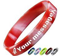 Aokizkdzsw Customizable Wristbands,Personalized Engraved Silicone Bracelets for Events and Party,Marketing and Raising Awareness Gifts