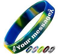 Aokizkdzsw Customizable Wristbands,Personalized Engraved Silicone Bracelets for Events and Party,Marketing and Raising Awareness Gifts