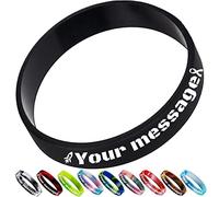 Aokizkdzsw Customizable Wristbands,Personalized Engraved Silicone Bracelets for Events and Party,Marketing and Raising Awareness Gifts