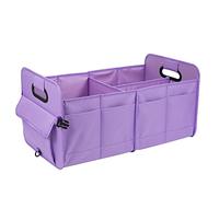 AOKJOY Car Trunk Organizer, Purple, Unisex, Foldable, Non-slip, Adjustable Straps, Multiple Compartments, 600D Oxford Cloth Material