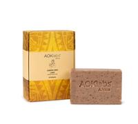 Aoklabs - Gold Linen Soap 2 in 1, gently, deeply and effectively cleanses and exfoliates the skin while moisturising, nourishing and promoting cell regeneration 100g.