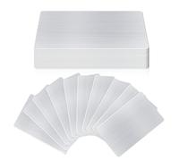 AOKLIT 50 pcs 304 Stainless Steel Metal Business Cards Blanks, 3.4 x 2.1 Inch Thickness 0.5 mm Sublimation Metal Card Laser Engraving Steel Plates for Business House Customer DIY Gift