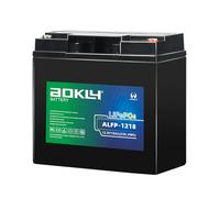 AOKLY 12V 18Ah Lithium Ion Rechargeable LiFePO4 Battery (Bolt Terminals) LFP Replacement for General Purpose, Universal Power, Home & Camping Devices