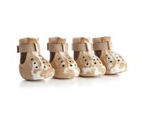AOKOWN Dog Shoes for Hot Summer Pavement, Dog Shoes for Medium Dogs, Waterproof Dog Boots & Paw Protectors, Non-Slip Dog Rain Booties, Easy Clean Sandals for Beach Brown Size 6